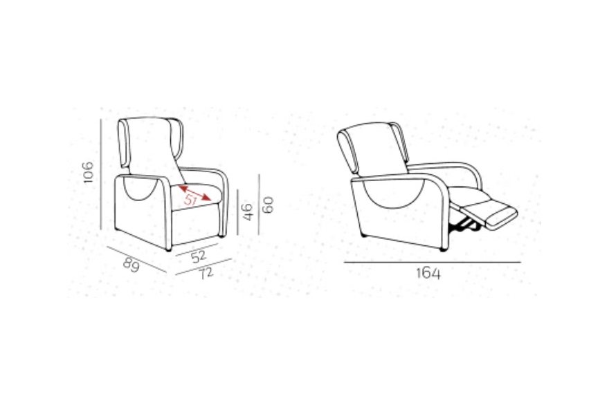 Relaxační TV křeslo Dynamica s elektrickým polohováním - ušák