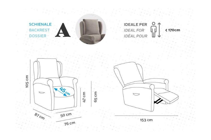 Relaxační TV křeslo Multipla s elektrickým polohováním - ušák