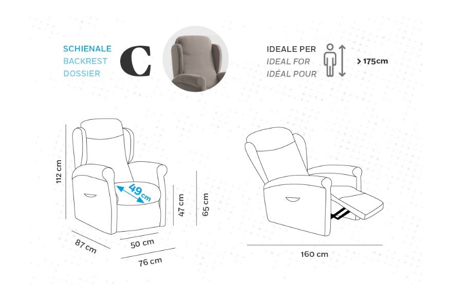 Relaxační TV křeslo Multipla s elektrickým polohováním - ušák